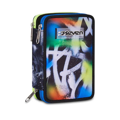 Picture of SEVEN 3 ZIPPER BUZZY NOTE BOY PENCIL CASE